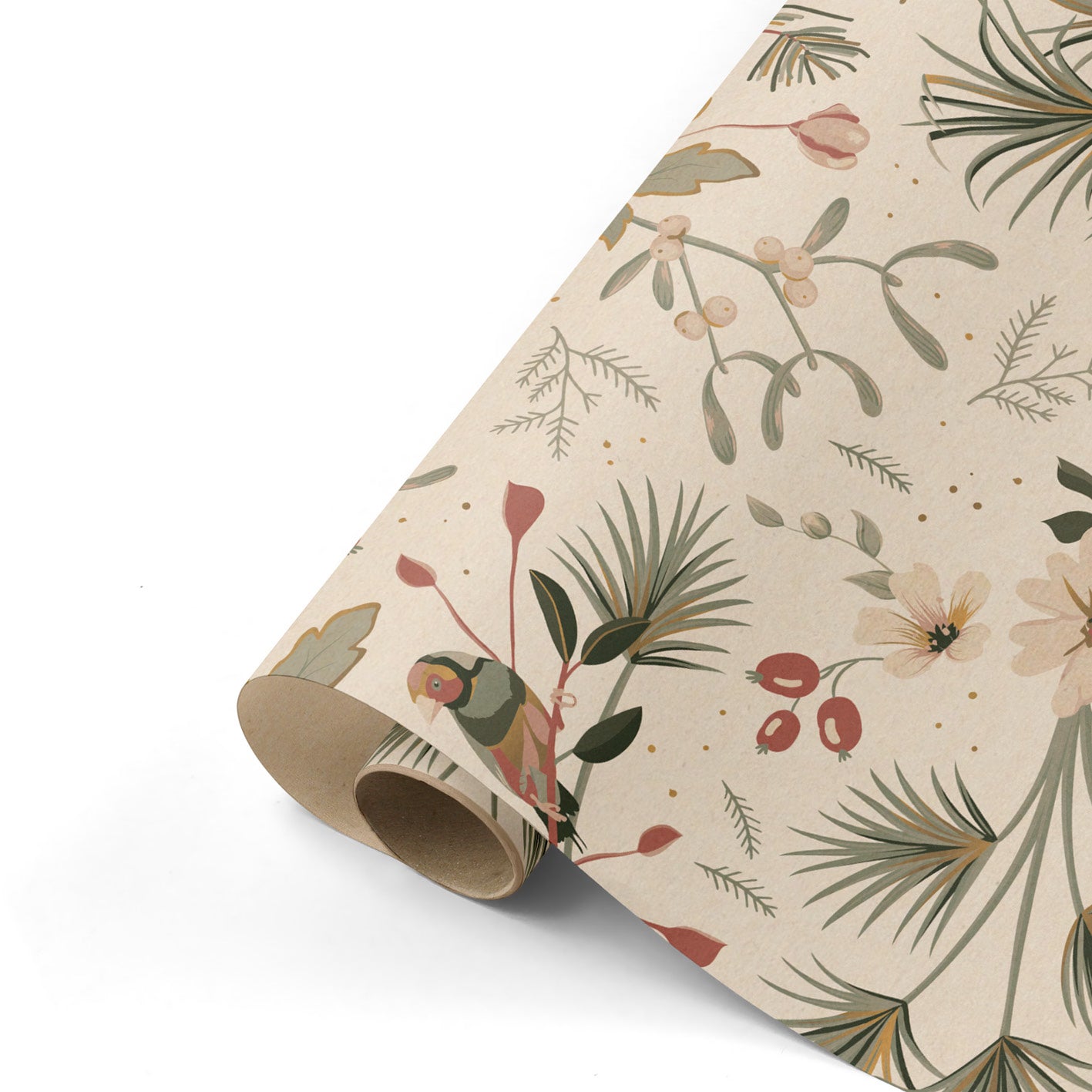 Cadeaupapier - Vintage flowers ’23 champagne