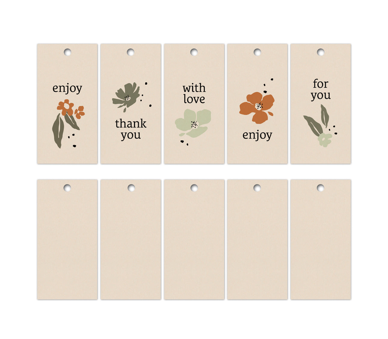 Cadeaulabels flowers - paperwise