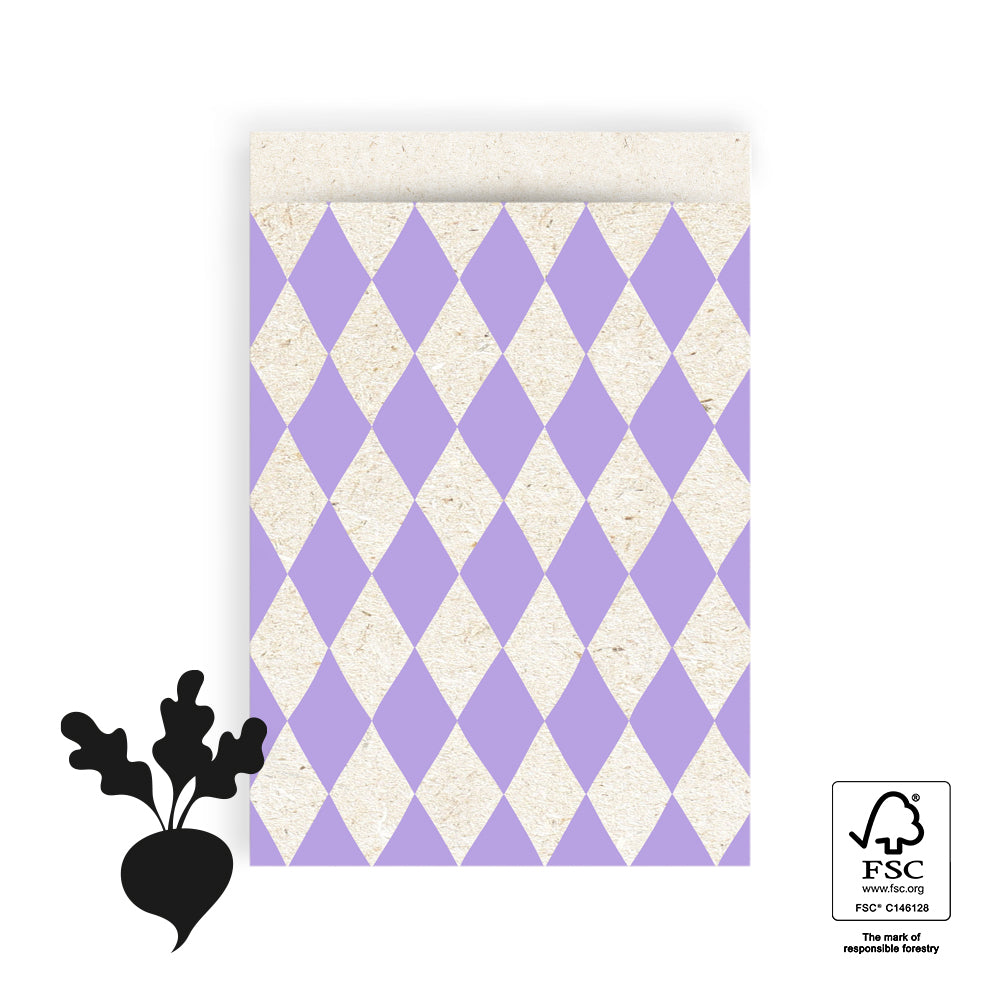 Cadeauzakje large - harlequin lilac