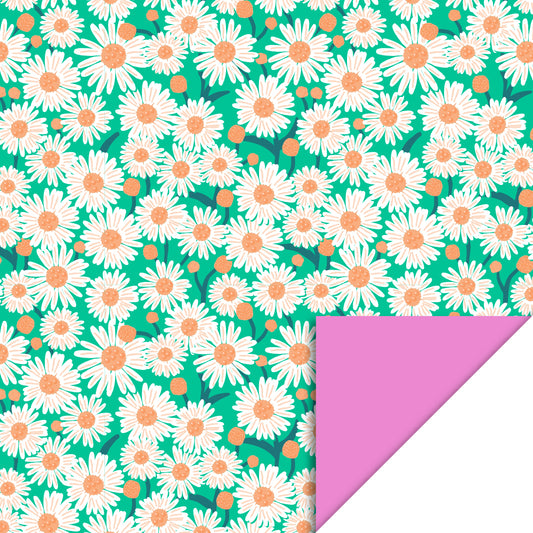 Cadeaupapier - Daisy bright green (70 cm)